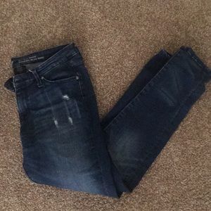 Distressed Blue Jeans